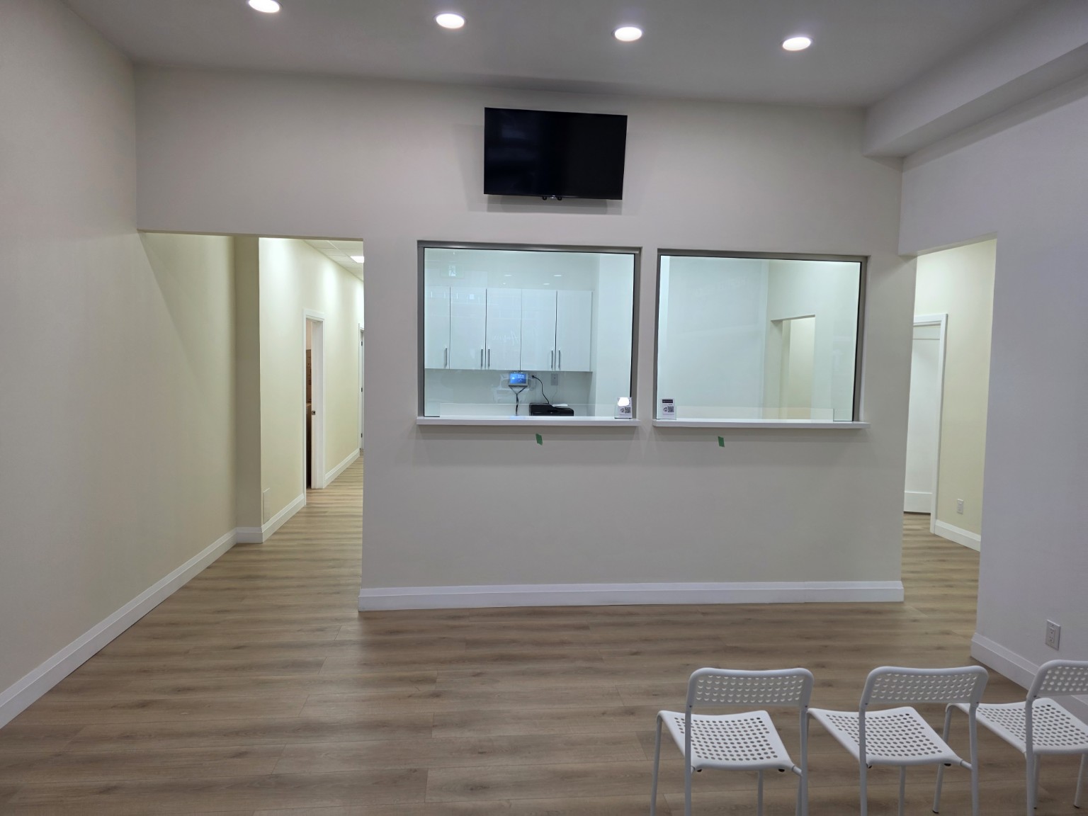 Completed medical clinic reception and waiting area