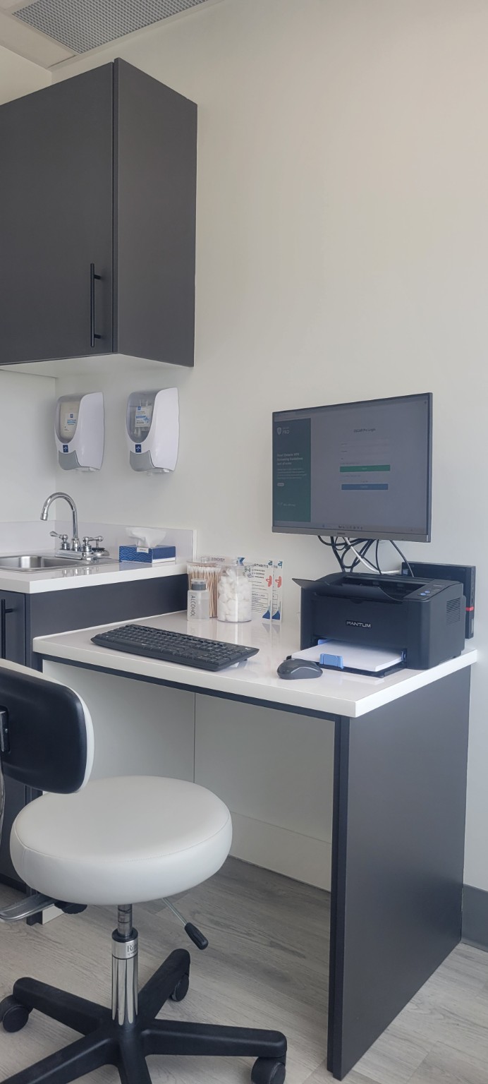 Completed medical examination room